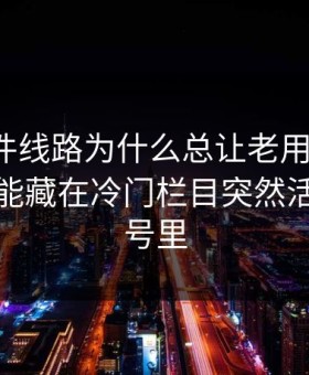 91大事件线路为什么总让老用户起疑？答案可能藏在冷门栏目突然活跃的信号里